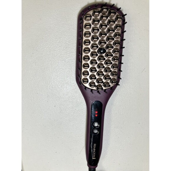 Tested Purple Remington Pro Advanced Ceramic 2" Flat Iron Brush Combo - Picture 1 of 7